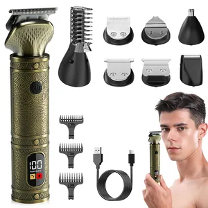 Lanumi LK-886 7 In 1 Wireless Hair Clippers Usb Rechargeable Hair Cutting Electric Hair Trimmer SET For Men