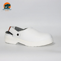 Chaussures de sécurité anti-écrasement Rocky Buffalo en acier pour femmes et hommes pour le travail industriel, dessus en maille blanche, doublure en vampire