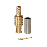 Connecteur MCX-C-J1.5 personnalisé plaqué or, connecteur coaxial mâle MCX pour assemblages de câbles RG174 RG316