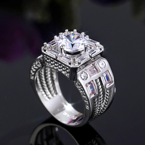 Anello di Coppia in Zirconia a Fascia Larga, Design Minimalista Unisex, per Matrimonio, Uso Quotidiano, Combinabile, Gioiello da Dito, Regalo - Product Image 4