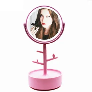Assemble Vanity Makeup Mirror with LED Lights, Touch Screen and Two Power Supply Mode Table Mirror