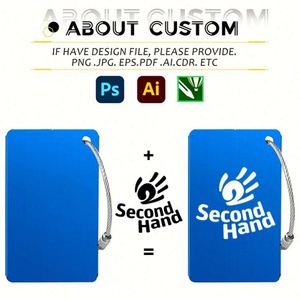 Étiquettes de bagages personnalisées, gravure au laser, impression de logo, alliage d'aluminium, étiquette de bagage d'avion, étiquettes de sac à main portables avec anneau métallique - Product Image 3