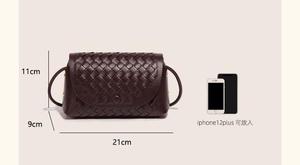 High Quality Versatile Retro Single-Shoulder Crossbody Women's <strong>Bag</strong> Fresh Fashionable Trendy Hand-Woven PU Zipper Small <strong>Bag</strong> - Product Image 3