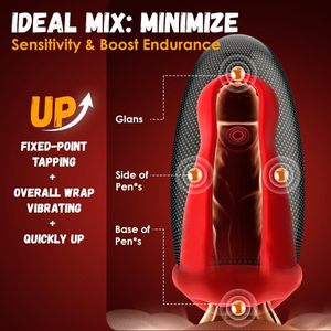Masturbador masculino 360 ° envuelto 9 Tapping vibrador masculino bomba de pene APP Control LCD máquina sexual para hombres Stroker juguetes sexuales masculinos para hombres - Product Image 2