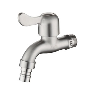 Stainless Steel Basin Faucet Single <b>Handle</b> Deck Mounted <b>Copper</b> Valve Core Minimalist Style - Product Image 4