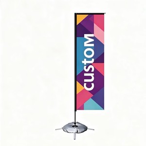 Bandera Rectangular de Playa, Bandera Voladora Promocional, Diseño de Logotipo Personalizado, Poliéster, Banderas de Plumas de Aluminio para Exteriores - Product Image 5