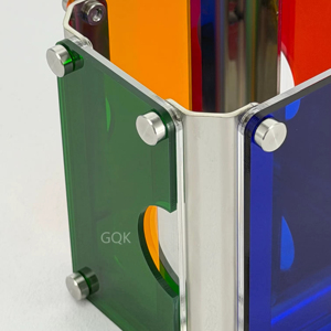 Portaplumas acrílico geométrico de colores contrastantes, para decoración - Product Image 4