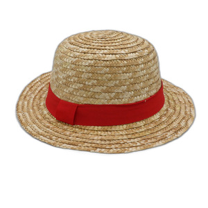 <span class=keywords><strong>Chapeau</strong></span> <span class=keywords><strong>de</strong></span> paille style One Piece, tissé à la main, imprimé en typographie, avec ruban rouge, pour cosplay <span class=keywords><strong>de</strong></span> pirate, pour enfants et adultes, idéal pour l'été, la plage et les fêtes. - Product Image 1