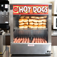 Nouvelle machine électrique professionnelle à hot-dogs, chauffe-vapeur à arc, en acier inoxydable réglable, haute précision, pour camping