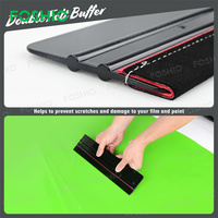 Foshio Raclette noire pour film vinyle automobile et teinte de vitres, à double feutre cousu, 30 cm