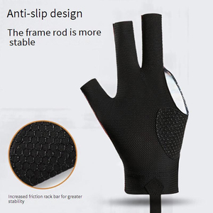 Guantes de <span class=keywords><strong>Snooker</strong></span> Personalizados de 3 Dedos, Duraderos, Antideslizantes y Transpirables, la Elección de Jugadores de Mesa Profesionales para Bolas de <span class=keywords><strong>Snooker</strong></span> y Billar - Product Image 4