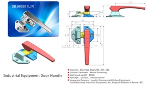 Tùy chỉnh chất lượng cao giá bán buôn thép không gỉ kim loại cửa xử lý thiết bị công nghiệp cửa tủ xử lý - Product Image 2