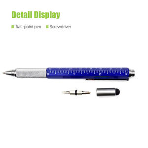 <span class=keywords><strong>Stylo</strong></span> multifonction en métal personnalisé Ranguo avec impression UV, outil 5 en 1 avec stylet, règle, niveau, tournevis, cadeau promotionnel d'<span class=keywords><strong>entreprise</strong></span> en vrac - Product Image 4
