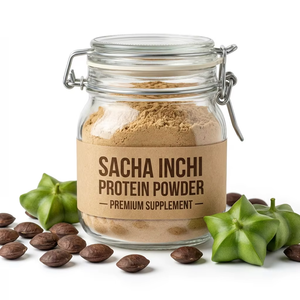 Poudre de protéines de Sacha Inchi fournie par l'usine |   Protéine végétale végétalienne en vrac de Plukenetia <span class=keywords><strong>Volubilis</strong></span> 60% de qualité alimentaire, extrait à base de plantes en bouteille - Product Image 4