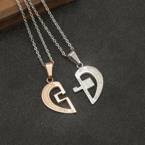 Collar de Barra de Acero Inoxidable <span class=keywords><strong>con</strong></span> Nombre Grabado e Inicial Estampada Personalizada para Mujer, Elegante Colgante <span class=keywords><strong>con</strong></span> Cristal - Product Image 6