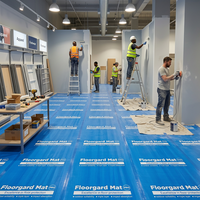 Rouleau de protection de sol imperméable réutilisable pour la peinture, l'atelier, le déménagement et la rénovation intérieure