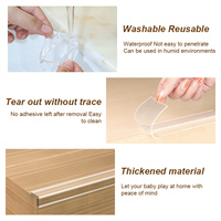 Tiras adhesivas transparentes de un solo lado, cinta de montaje nano multiusos resistente sin rastro sin costuras, cinta acrílica impermeable de PVC de 2mm