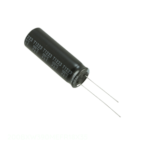 ตัวเก็บประจุแบบ Through Hole ยี่ห้อ Manufacturer Channel รุ่น 390 uF CAP ALUM 390UF 20% 200V RADIAL 200BXW390MEFR18X35 - Product Image 1