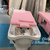 Yicheng beauté rose Spa shampooing chaises pour salon de coiffure salon de coiffure meubles shampooing évier salon de coiffure lavabo et chaise
