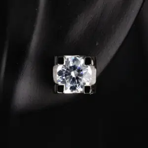 Free Delivery Quality 925 Silver Women Moissanite Stud Earring Fashion Jewelry Women Lab Diamond Classic Men Earring