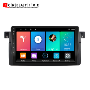 Autoradio Icreative 2+32 Go BMW E46 M3 318i 320i 325i 1998-2005 Android Carplay GPS Navigation Carte 3D WiFi Tactile Aide au recul 1 - Product Image 1