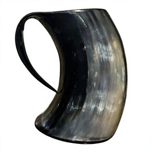Jarra de Cerveza Artesanal Ecológica de Cuerno de Búfalo con Asa, Diseño Clásico, Gran Capacidad, Decoración para Comedor, Oficina, Hogar y Bar - Product Image 3