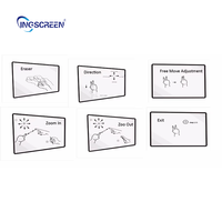 Écran tactile infrarouge INGSCREEN 55 pouces multi-touch USB 10/20 points haute précision, kit de superposition, cadre tactile IR pour ordinateur portable et TV