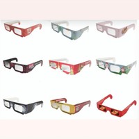 Lunettes à effets spéciaux transfrontalières, lunettes de fête, lunettes de diffraction personnalisées à effets feux d'artifice, lunettes d'éclipse totale, impression couleur