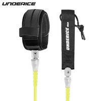 Laisse de surf Underice 7 mm de qualité supérieure pour les riders de longboard et de SUP, système triple pivotant, durabilité maximale, niveau professionnel, utilisation en mer