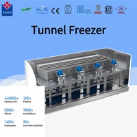 Congélateur tunnel personnalisable, assurance qualité, conception modulaire, machine de congélation rapide pour raviolis surgelés