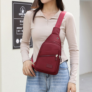 Women's Chest Bag Waterproof Multi Layer Zipper Pocket Casual Shoulder Bag For Leisure Travel - Product Image 4
