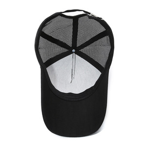 Trucker Cap Mesh Baseball Hat Black Breathable Sunshade Unisex Outdoor Use - Product Image 3