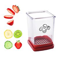 Nieuwe ABS Handmatige Fruit- en Groentesnijder Aardbeiensnijder Creatief Snijgereedschap voor Keuken Gebruik