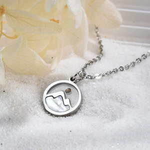 Christian Mustard Seed Move Mountains Inspire Collar con colgante <span class=keywords><strong>de</strong></span> incrustaciones <span class=keywords><strong>de</strong></span> concha <span class=keywords><strong>de</strong></span> <span class=keywords><strong>montaña</strong></span> <span class=keywords><strong>de</strong></span> acero inoxidable chapado en <span class=keywords><strong>oro</strong></span> - Product Image 5
