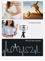 Anneau intelligent ODM/OEM en gros, moniteur de fréquence cardiaque, d'oxygène sanguin et de sommeil, tracker de fitness IP68, contrôle par application, en acier allié, suivi du sommeil IA