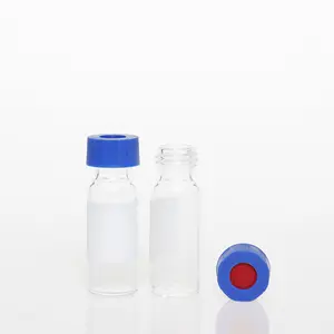 1.5ml 2ml HPLC Clear Amber Glass Vials Screw Thread 9-425 With Septas Silicon/PTFE Vial Sample Glass Vials For Lab Analysis