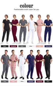 Conjuntos de Uniformes Médicos Elásticos en 4 Direcciones de Tela Premium al por Mayor, Conjuntos de Uniformes Médicos Unisex Tipo Jogger de Poliéster, Rayón y Spandex - Product Image 3