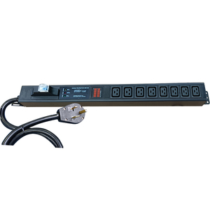 Prise PDU US L6-50p 50 Ampères 8 bits IEC320-C19 avec interrupteur différentiel (GFCI), protection contre les surcharges, affichage de la tension et du courant - Product Image 5