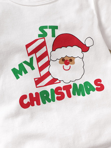 Factory Wholesale 100% Cotton Bodysuit Rompers Set for New Born <strong>Baby</strong> Casual Style <strong>Winter</strong> <strong>Clothes</strong> 2Pcs ODM Supply for Christmas - Product Image 4