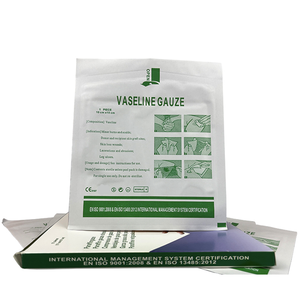 Vendaje de gasa de parafina quirúrgica desechable al por mayor medicado transpirable 10x10cm EO desinfectado certificado CE - Product Image 1