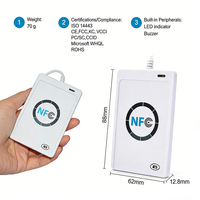 Lector y Grabador de Tarjetas RFID NFC ACR122U 13.56Mhz USB, Lector de Tarjetas Inteligentes sin Contacto