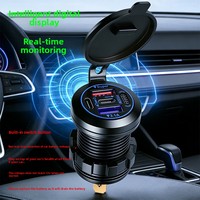 Adaptateur allume-cigare double USB deux-en-un pour voiture et moto, chargeur rapide 12V pour véhicules électriques et téléphones