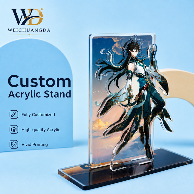 Custom DIY Acrylic Standee Double Insert Human Figure Stand Clear Tabletop Ornament Shaker Keychain Customization Model