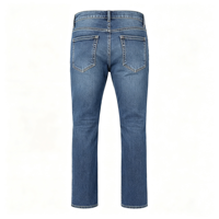 Jeans slim pour homme, denim extensible en coton, coupe bootcut, cinq poches, décontracté, confortable pour tous les jours