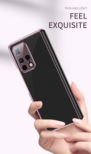 360 couverture complète galvanoplastie Transparent dur PC cristal pliable couverture arrière étui de protection pour téléphone portable pour <span class=keywords><strong>Huawei</strong></span> <span class=keywords><strong>Mate</strong></span> <span class=keywords><strong>X2</strong></span> - Product Image 5