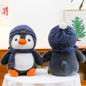 Peluche <span class=keywords><strong>pingouin</strong></span> à capuche super douce, anti-stress, thème dessin animé, cadeau d'anniversaire, souvenir du monde des glaces et de la neige pour enfants - Product Image 3