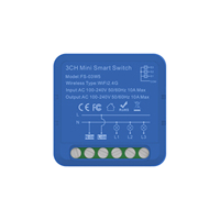 Module Mini Interrupteur Intelligent WIFI Esp32 Coloré 3 Gangs avec Prise en Charge de la Commande Vocale et de l'Application, Modèle Universel Tuya Smartlife
