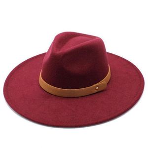 Sombrero Panamá de Jazz Unisex al por Mayor, Nueva Tendencia, Sombrero Fedora de Lana con Ala Ancha de 9.5 cm y Cinta Decorativa - Product Image 4