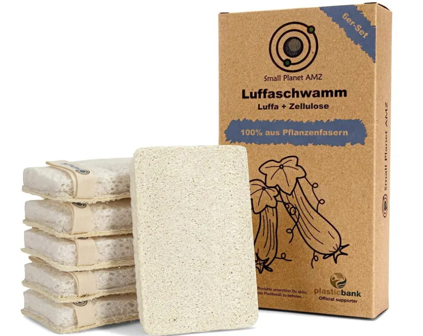 Kompost ier bares biologisch abbaubares Abwaschen Nachhaltiges kunststoff freies natürliches Luffa Luffa Luffa Lofa Eco Scourer Schwämme