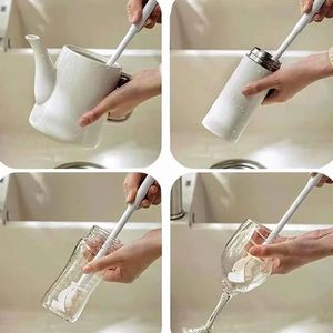 Cepillo de Limpieza Flexible con Mango Largo para Limpiar Vasos, Botellas y Tazas en la Cocina, Herramienta de Limpieza Versátil - Product Image 5